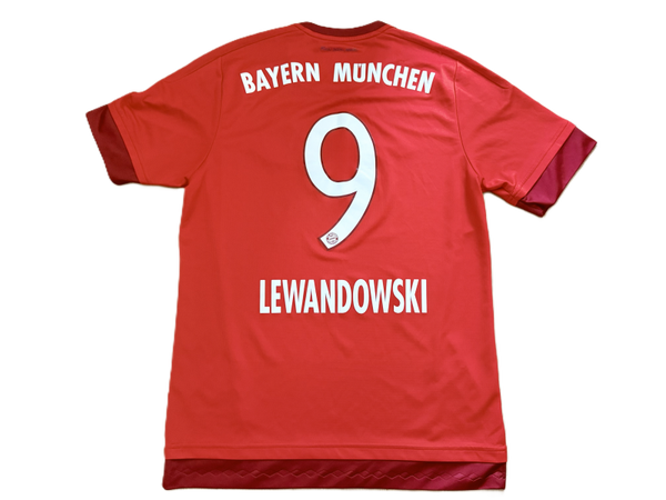 FC Bayern Munich Home Shirt 2015/16 – Robert Lewandowski #9 – Adidas – Size M
