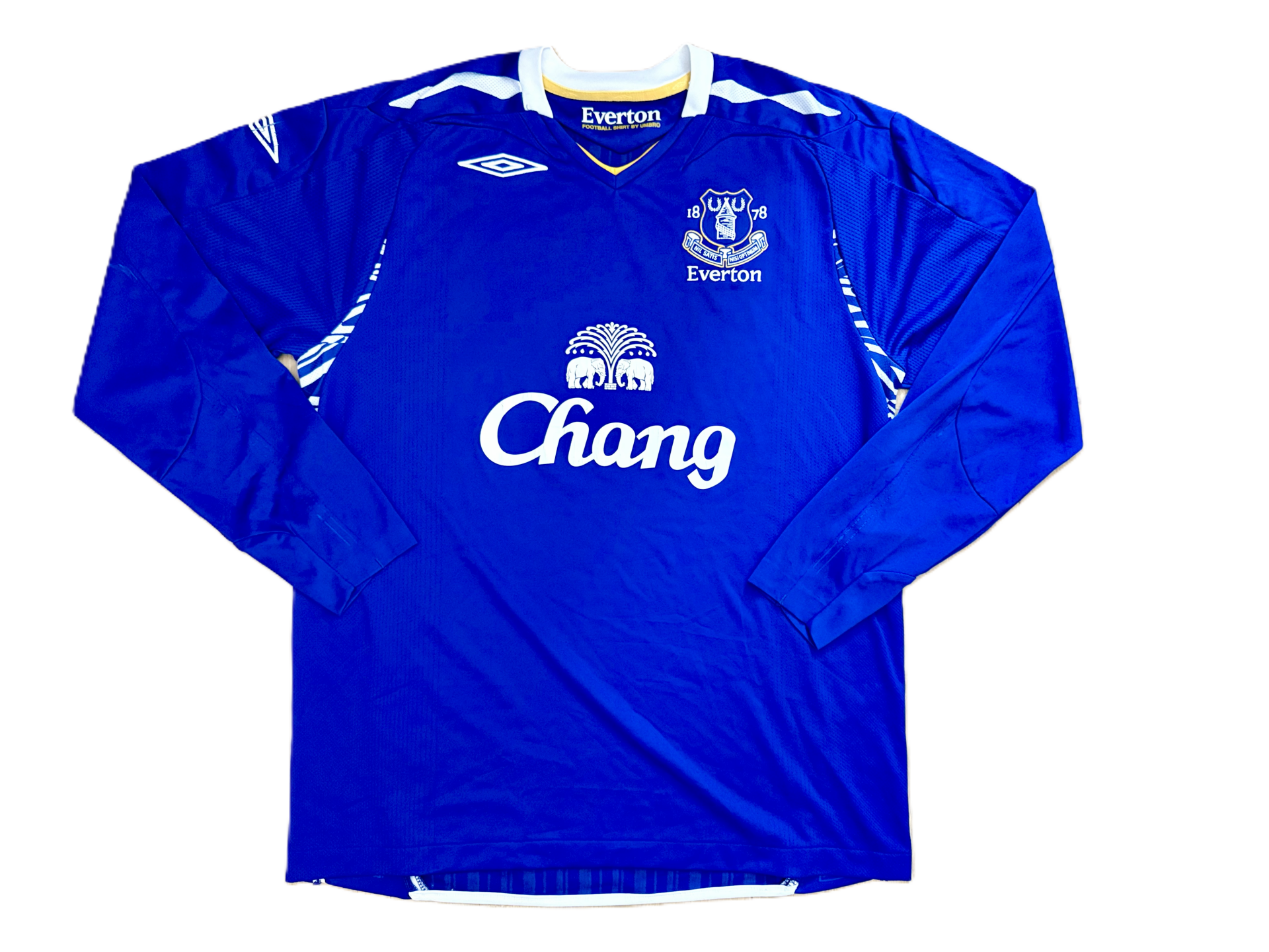 Everton Home Shirt 2007/08 L/S – Umbro – Size L