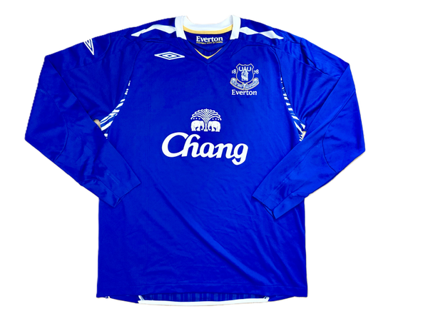 Everton Home Shirt 2007/08 L/S – Umbro – Size L