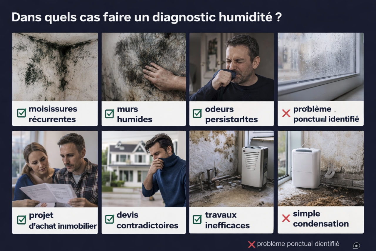 Dans quels cas faire un diagnostic humidité ?