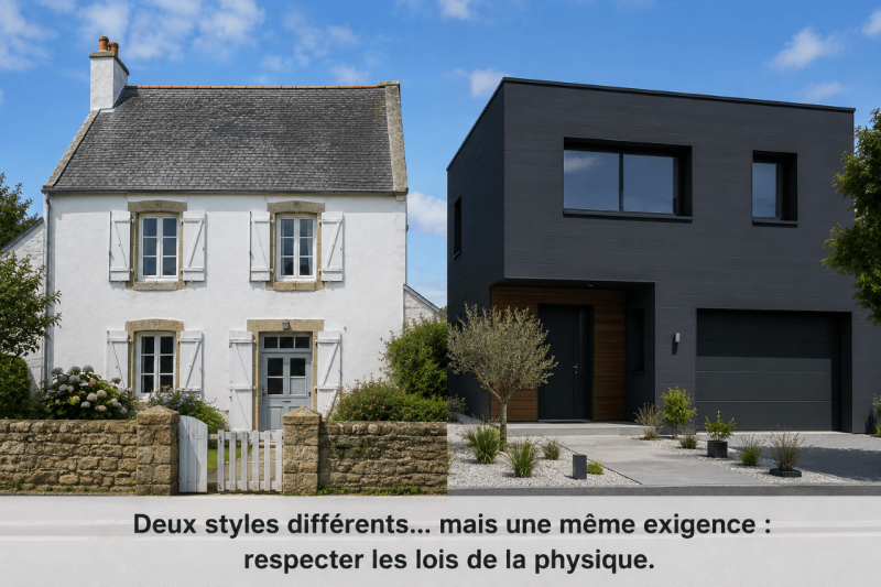 Deux styles différents… mais une même exigence : respecter les lois de la physique.