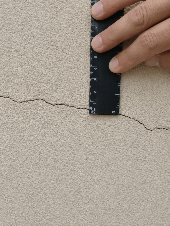 fissure de la façade en horizontal