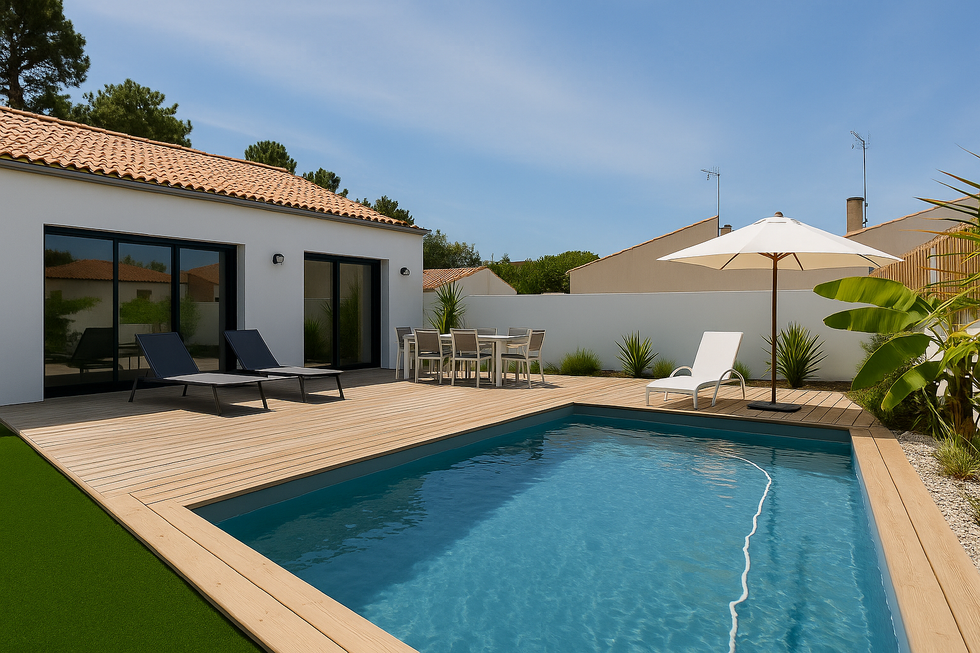 Modern renovated villa with pool – ideal for coastal living in Vendée, France.