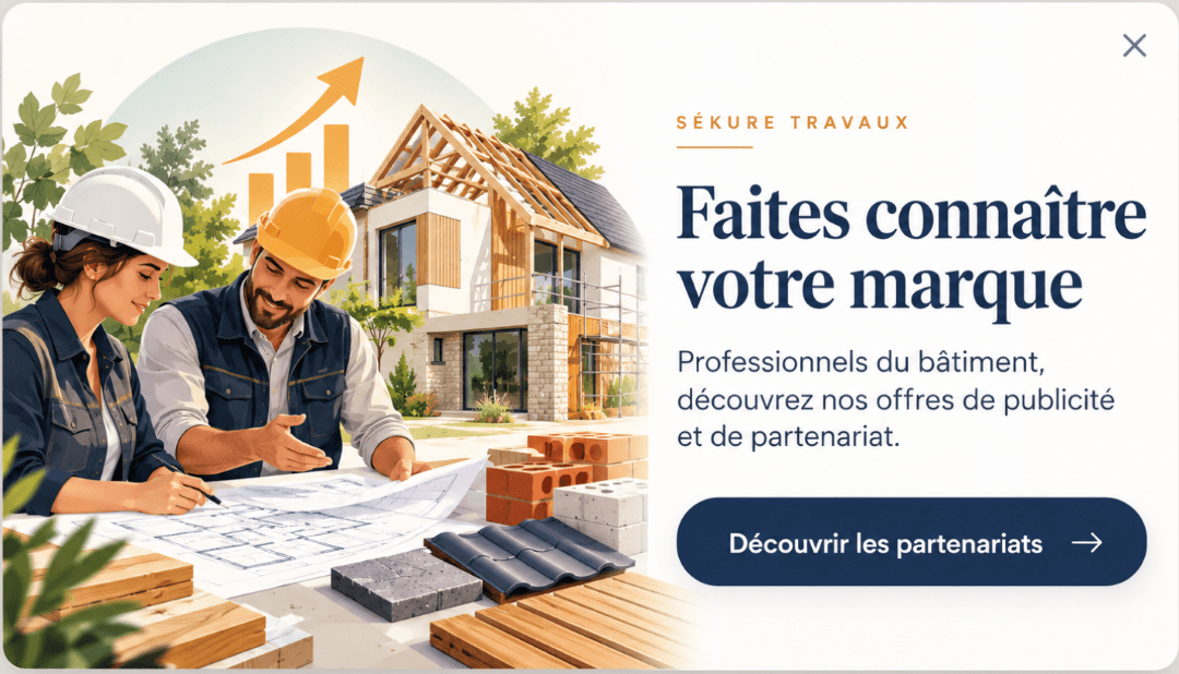 Professionnels du bâtiment : découvrez les offres de publicité et de partenariat de Sékure Travaux.