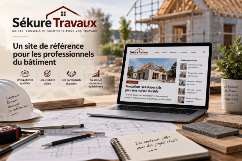 Faites connaître votre marque auprès d'une audience intéressée par les travaux, la rénovation et le bâtiment