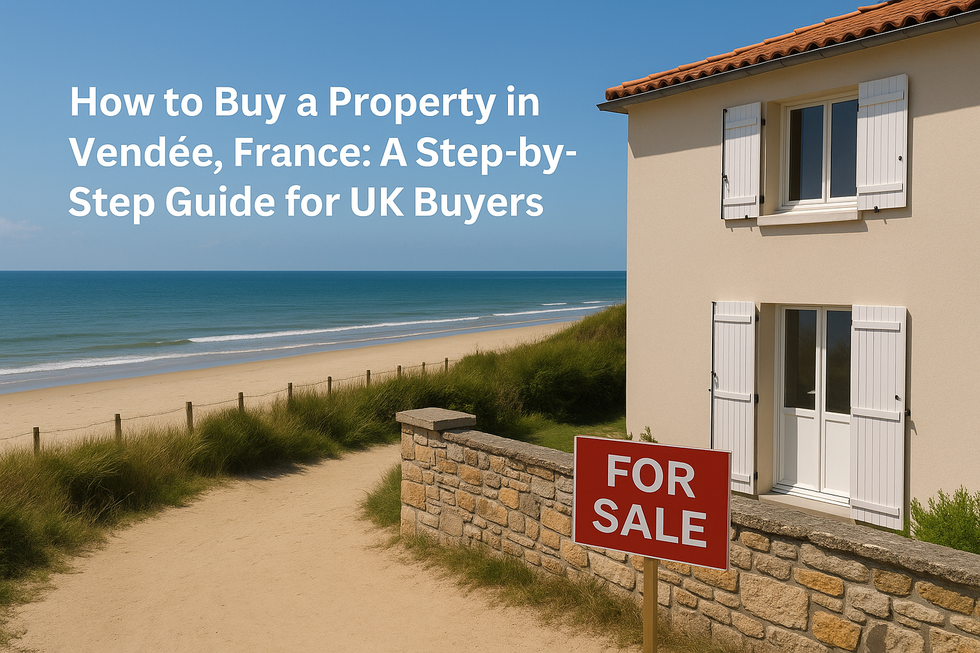 Seaside property for sale in Vendée – perfect for UK buyers seeking a coastal retreat in France.