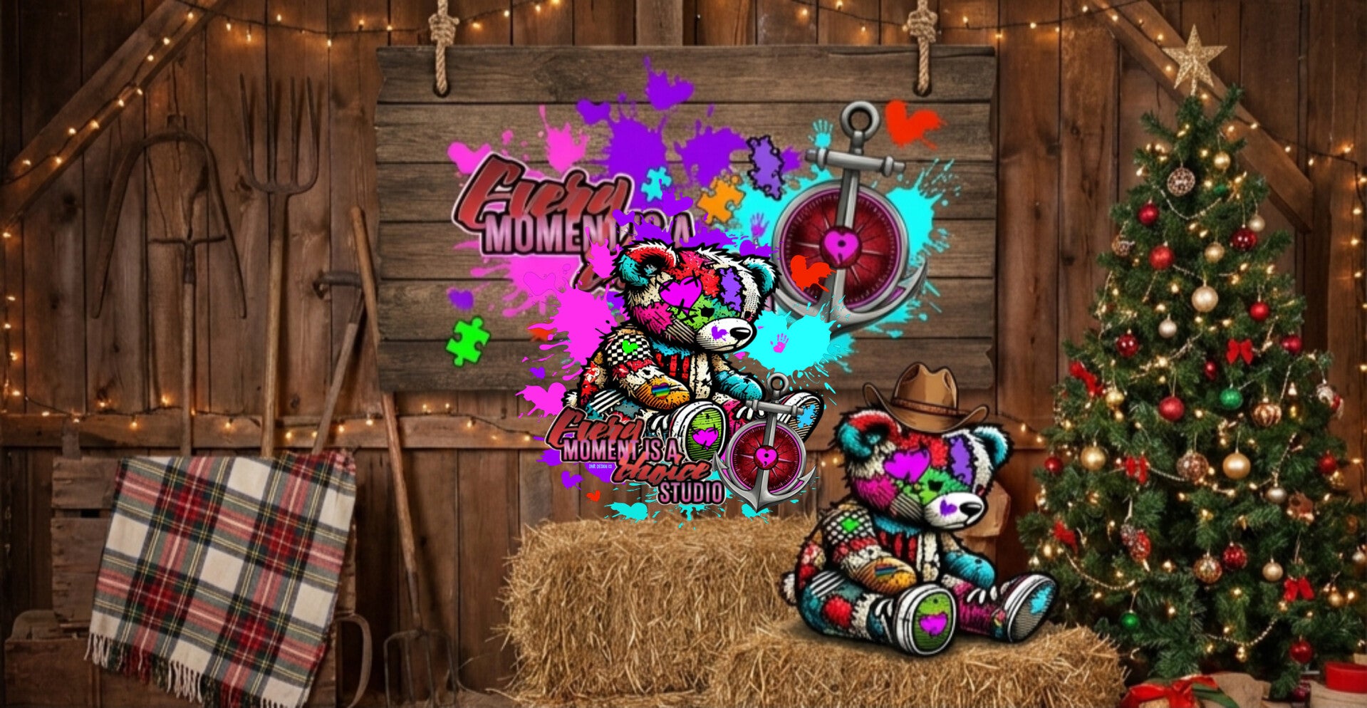 Christmas themed backdrops