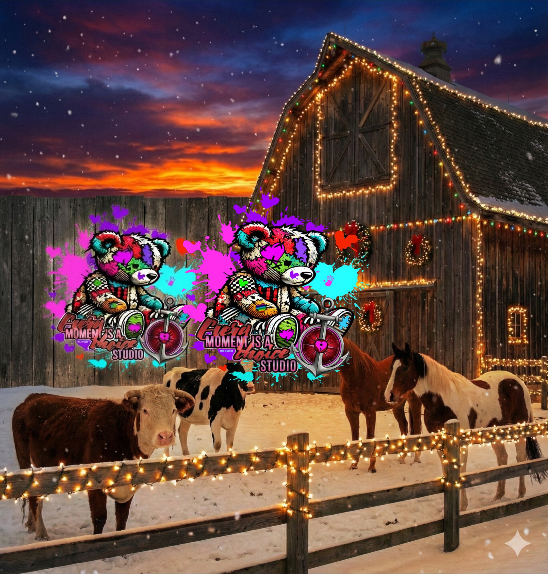 Christmas themed backdrops