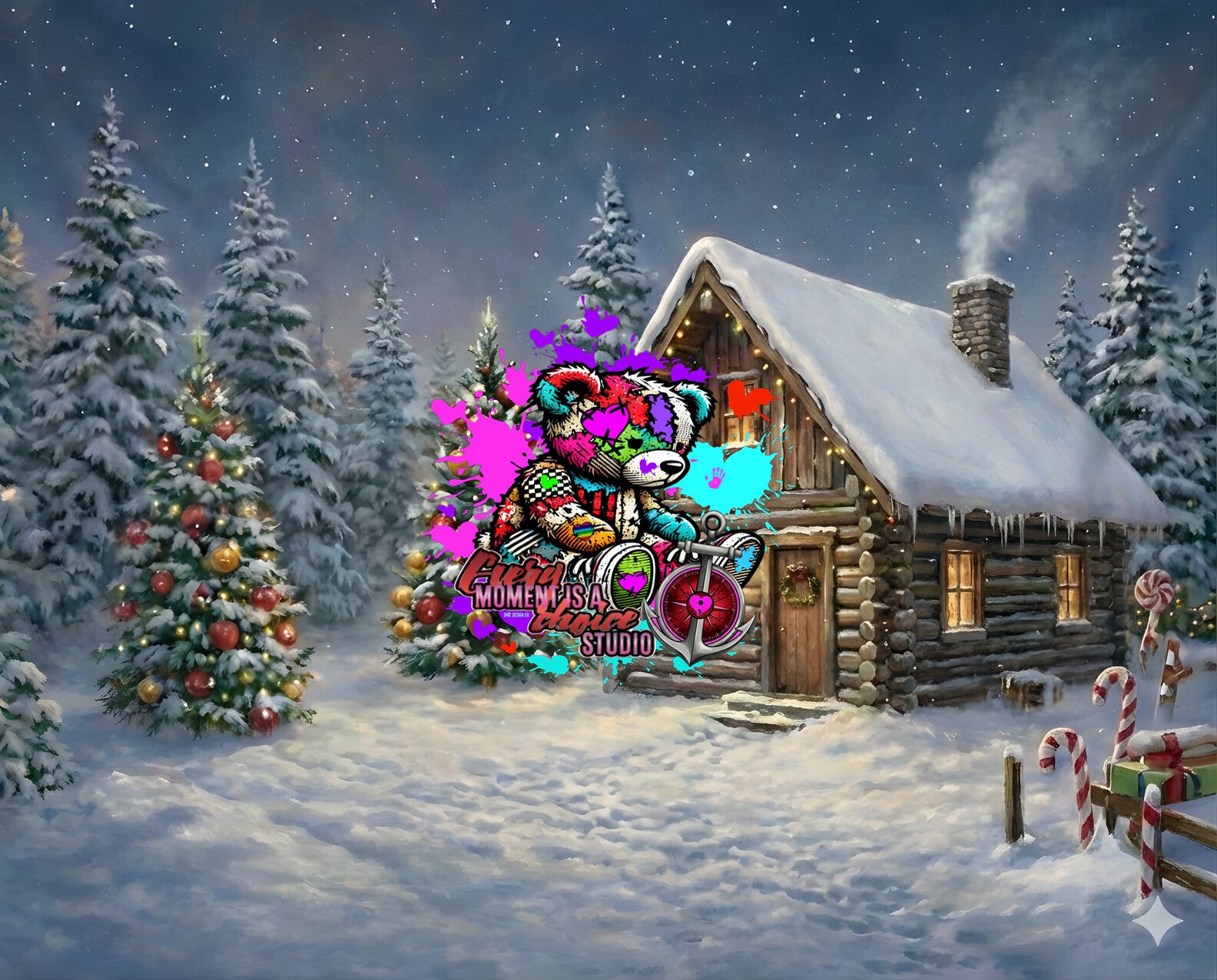 Christmas themed backdrops