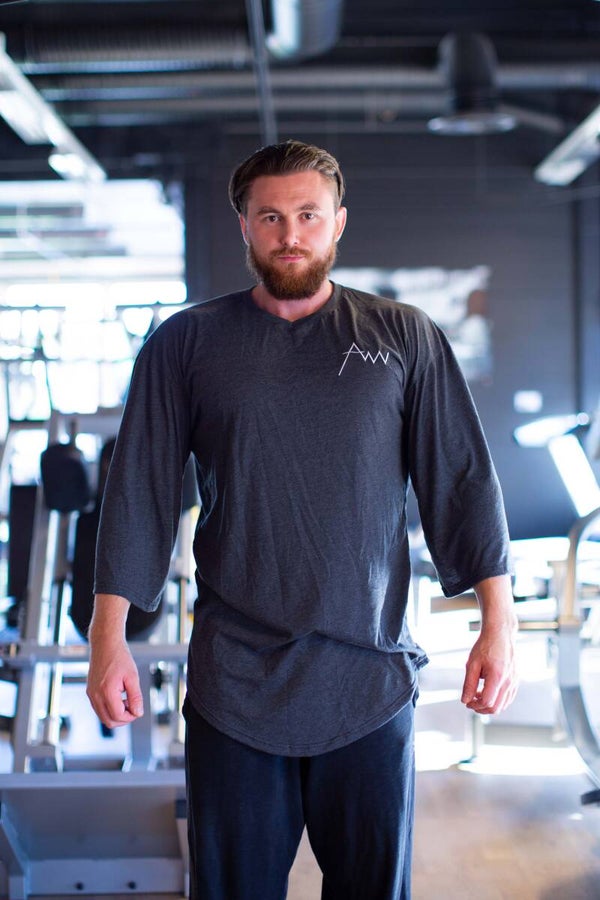 Oversized mid sleeve t-shirt, Grey