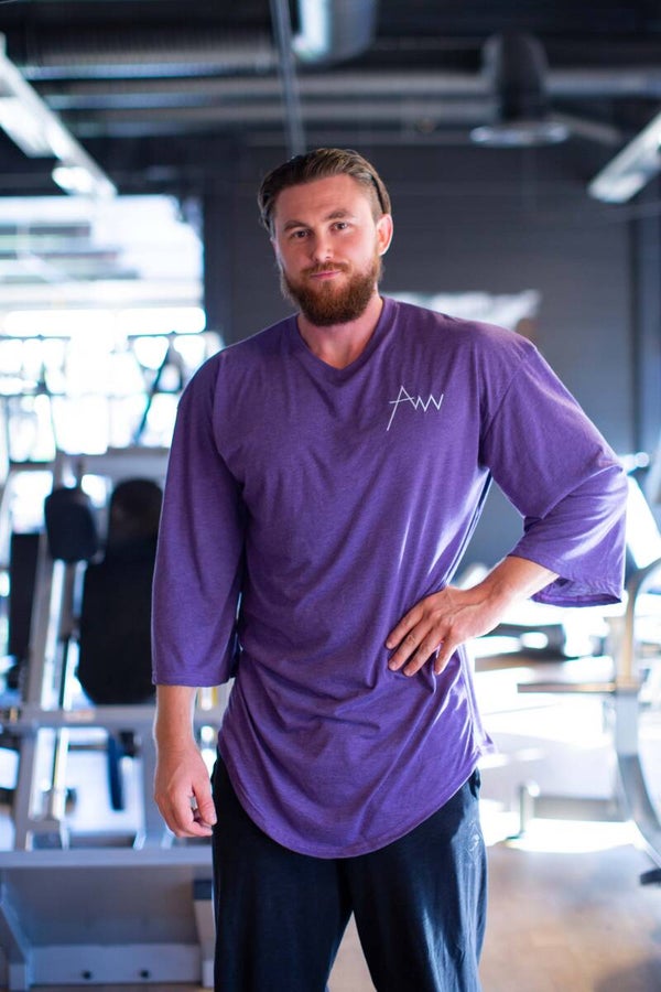 Oversized mid sleeve t-shirt, Purple