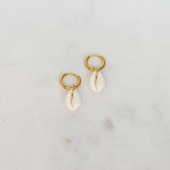 MINI HOOPS WHITE SHELL