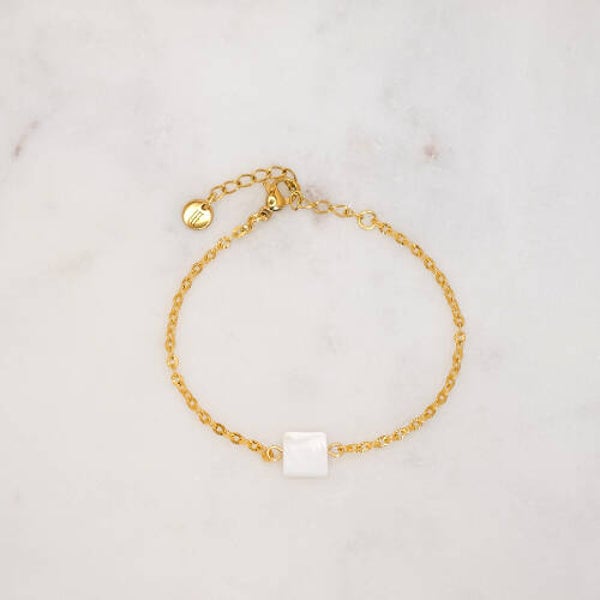 B2B DOTS BRACELET PEARL SQUARE