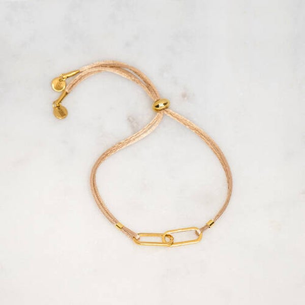 SATIN NUDE STAY CONNECTED BRACELET