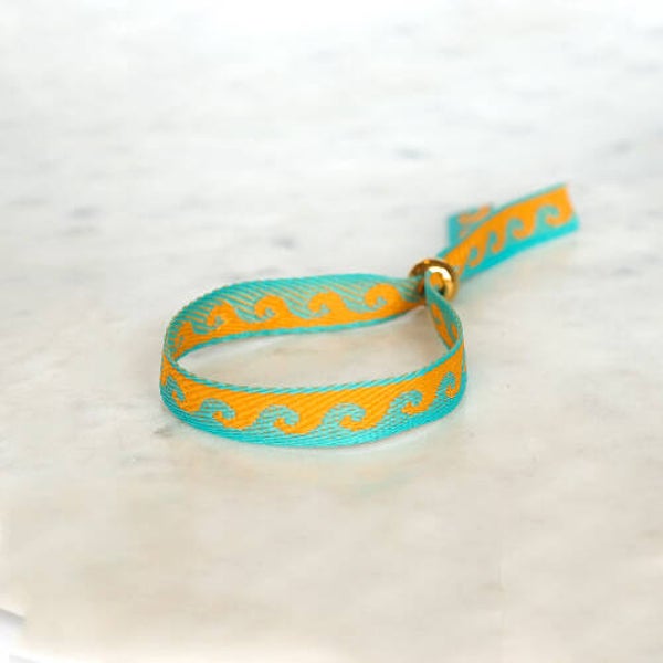 WAVES ~ TURQUOISE & YELLOW