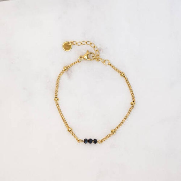 B2B DOTS BRACELET BLACK BEADS
