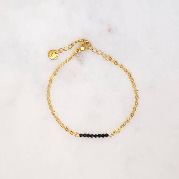 TINY BLACK BEADS BRACELET
