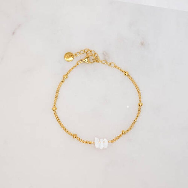 B2B DOTS BRACELET GEMSTONES WHITE