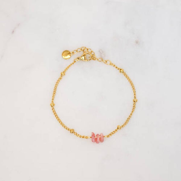 B2B DOTS BRACELET GEMSTONES PINK