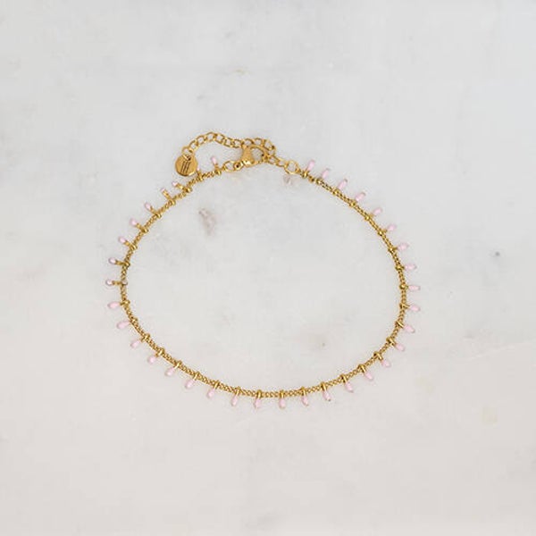 B2B HANGING LIGHT PINK DOTS ANKLET