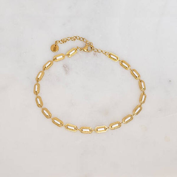 WHITE DETAILED ANKLET