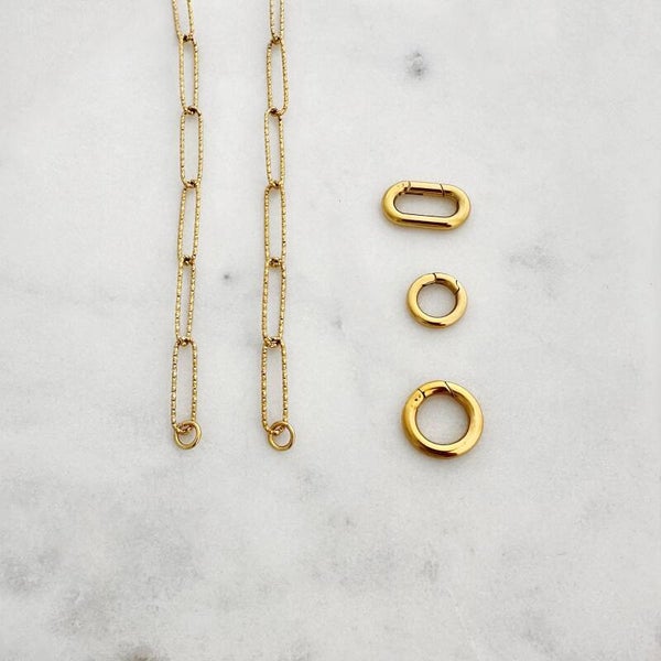 DYO BIG TEXTURED OVAL NECKLACE