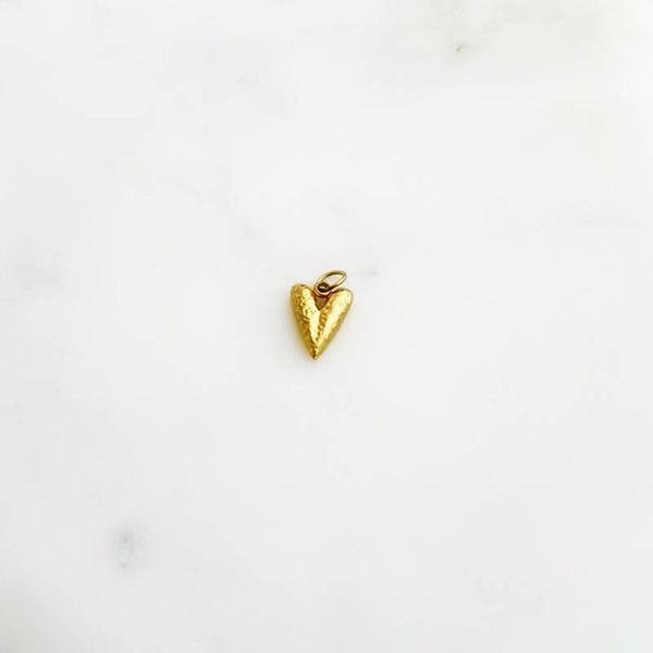 TEXTURED HEART CHARM