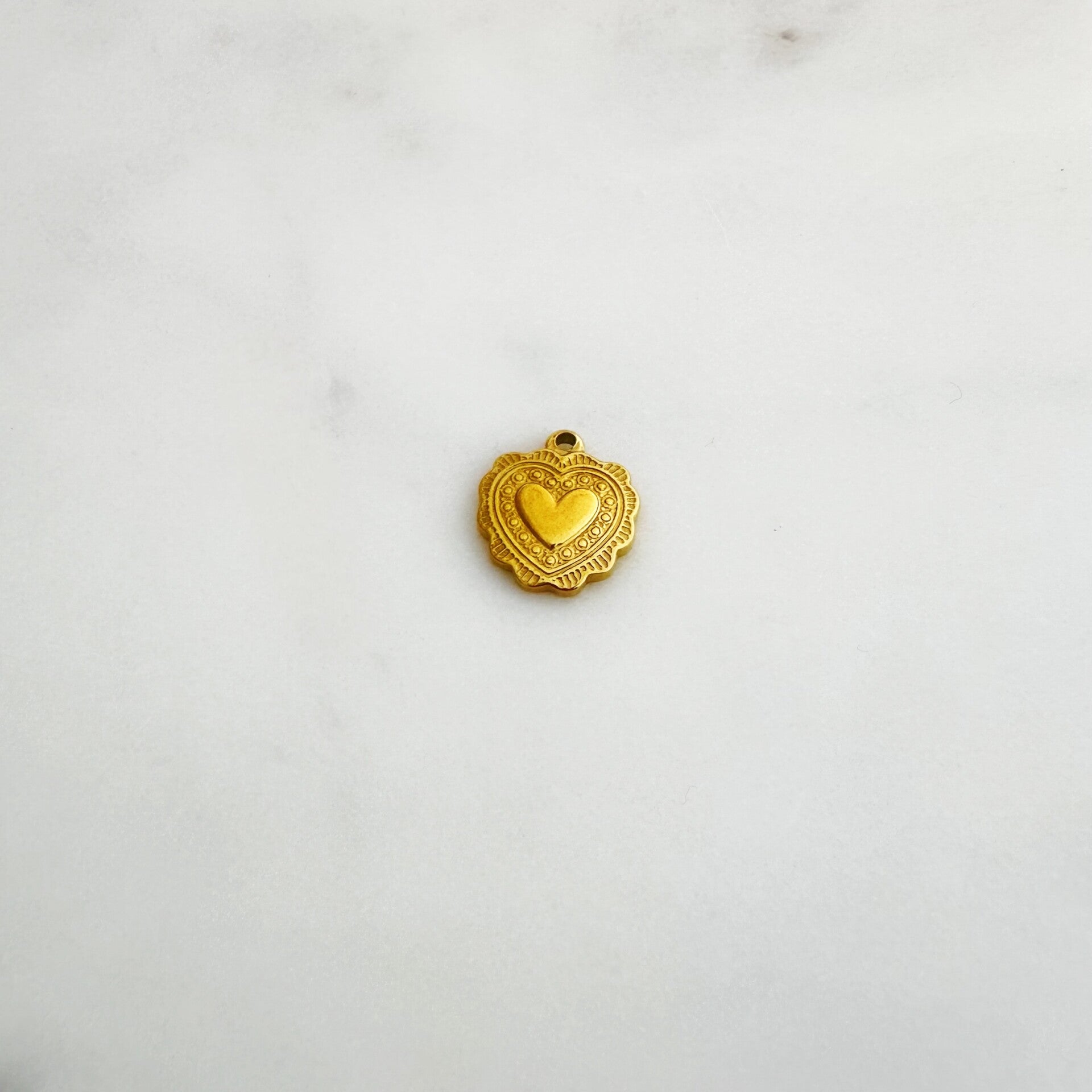 BIG VINTAGE HEART CHARM