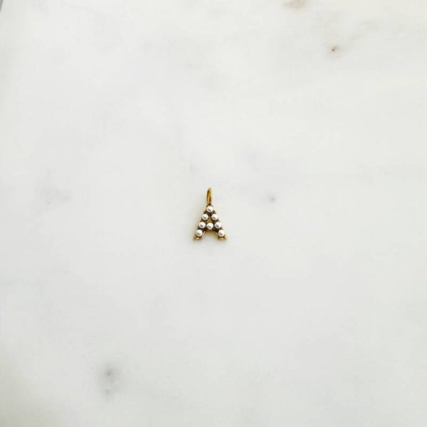 PEARL LETTER CHARM