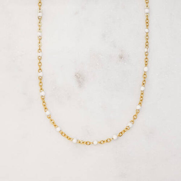 B2B NECKLACE WHITE DOTS