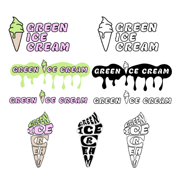 Les logos Green ICe Cream