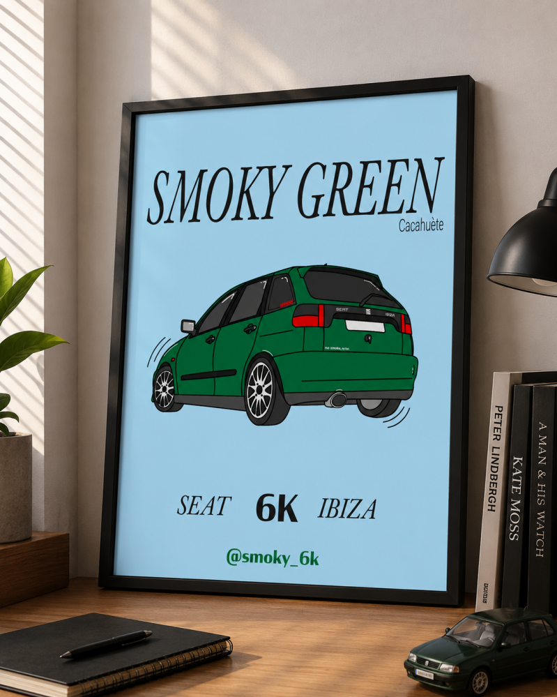 Illustration personnalisée d'une SEAT IBIZA 6K