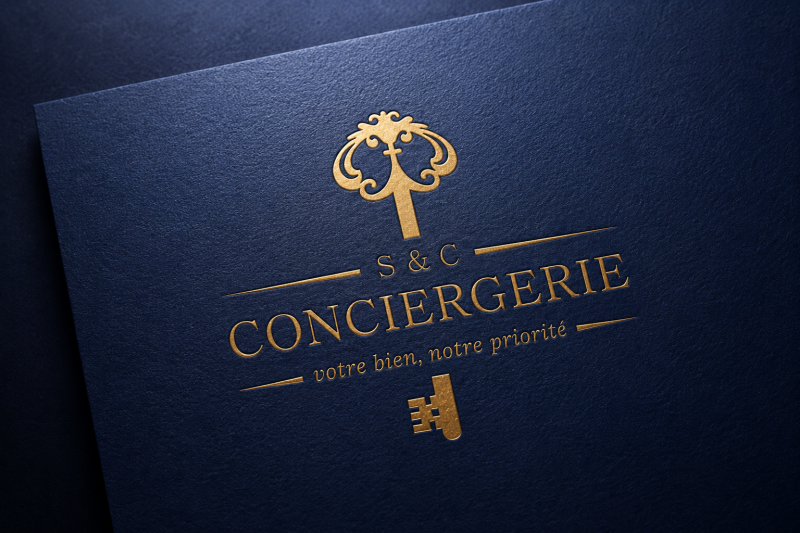 Mockup carnet cuir S&amp;C conciergerie