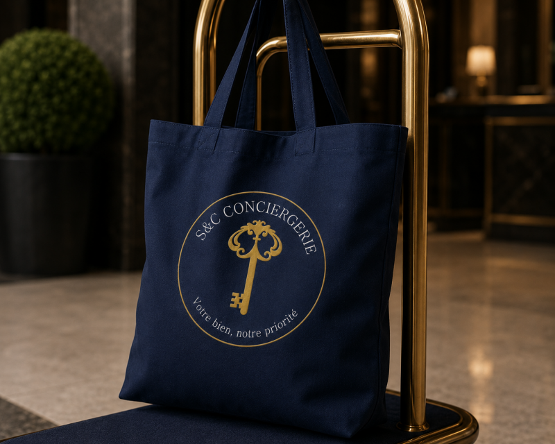 Mockup sac en tissus S&amp;C conciergerie