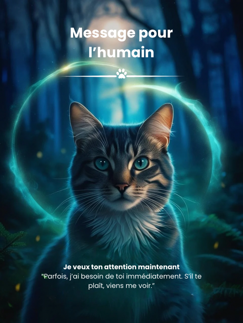 Oracle de communication animale : chat vivant