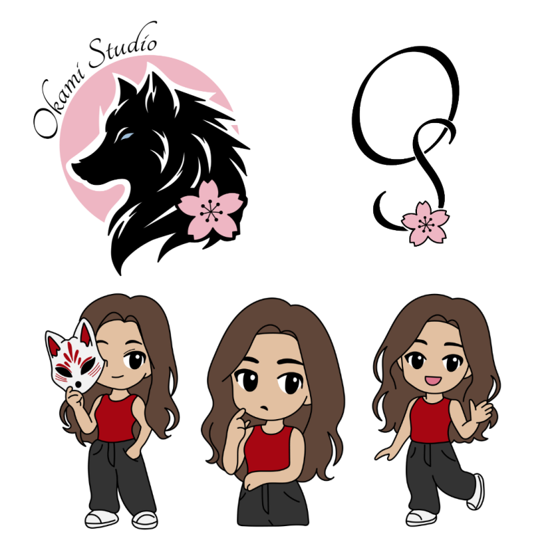 Les logos et mascottes Okami Studio