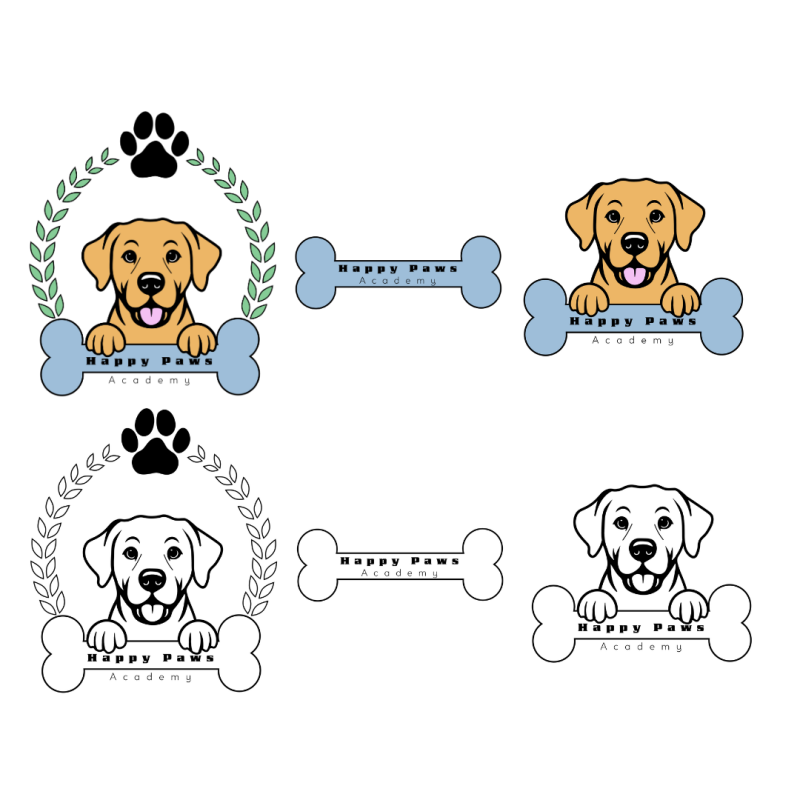 Les logos Happy PAws Academy