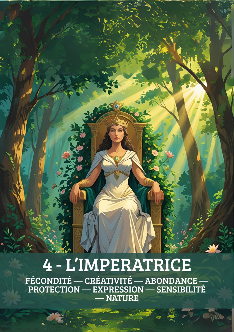 carte de tarot de la foret de mayana : l'impératrice