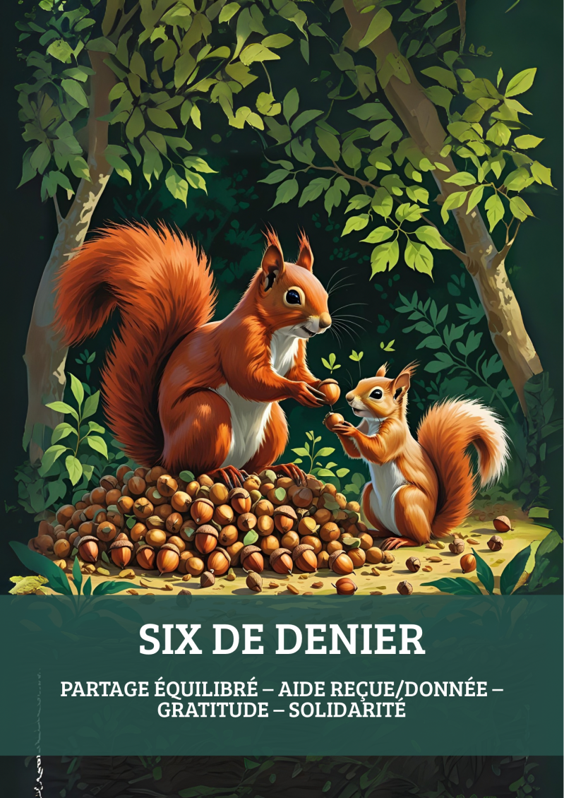 carte de tarot de la foret de mayana : 6 de deniers
