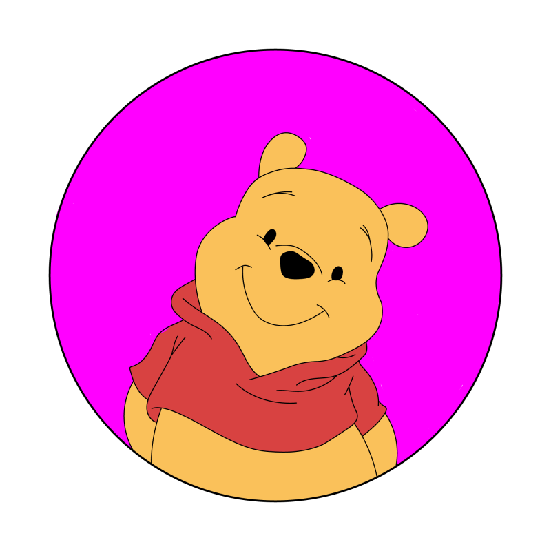 winnie l'ourson fond rose