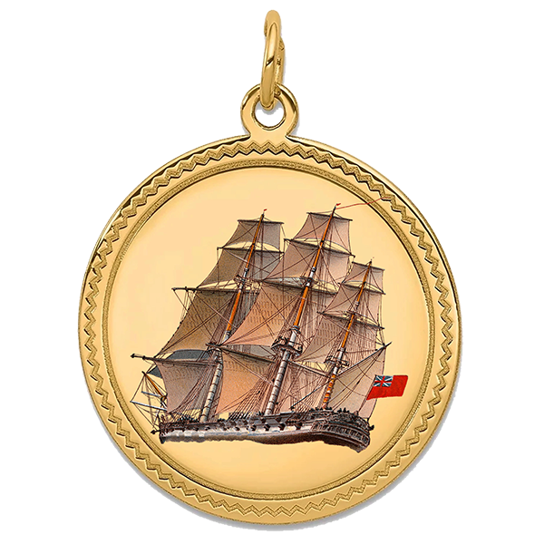 Historic Ships Gold Pendant VI