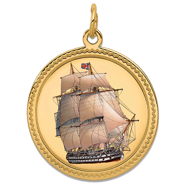Historic Ships Gold Pendant I