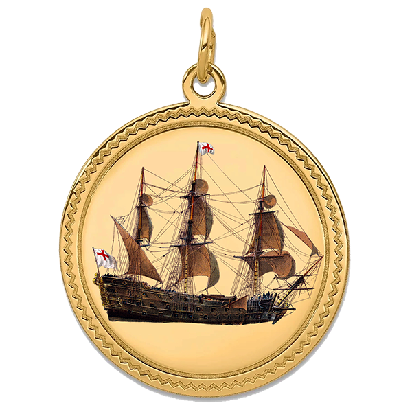 Historic Ships Gold Pendant II