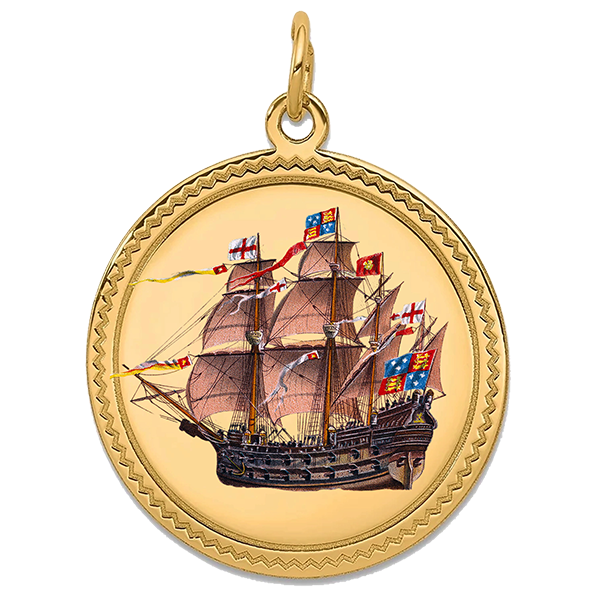 Historic Ships Gold Pendant IV