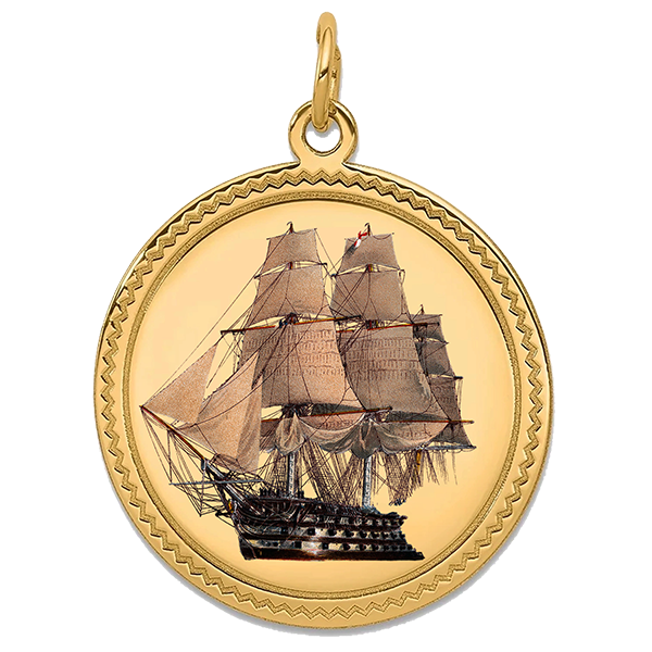 Historic Ships Gold Pendant VII