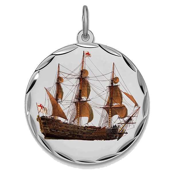 Historic Ships Silver Pendant VIII