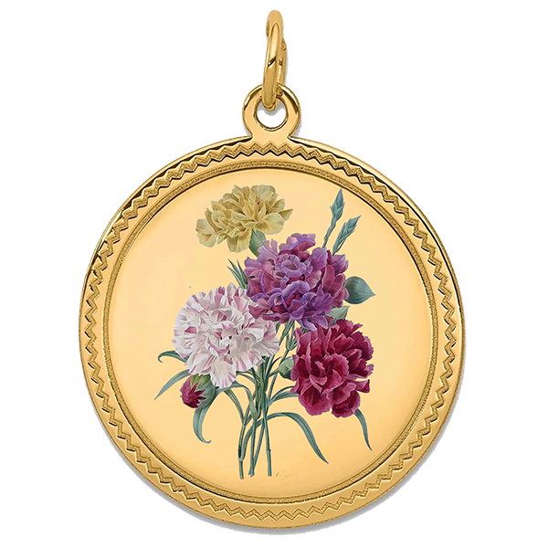 Floer, Gold Pendan for January