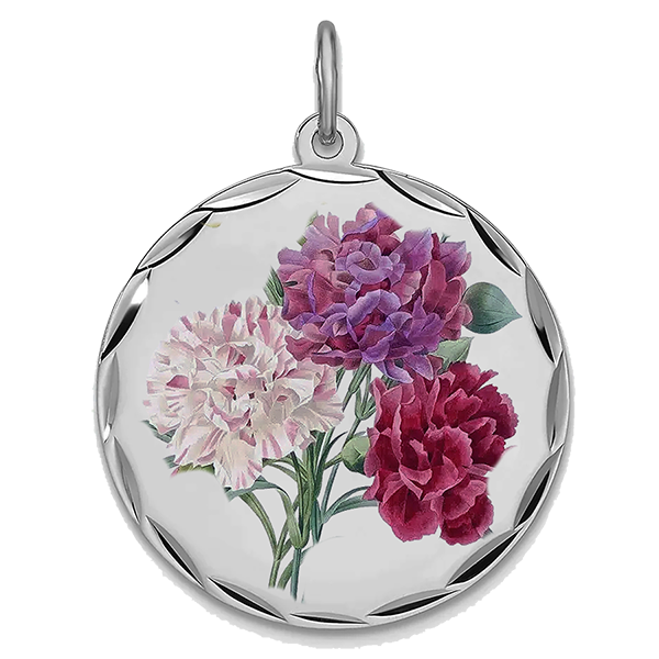 Flower Silver, Pendant for January