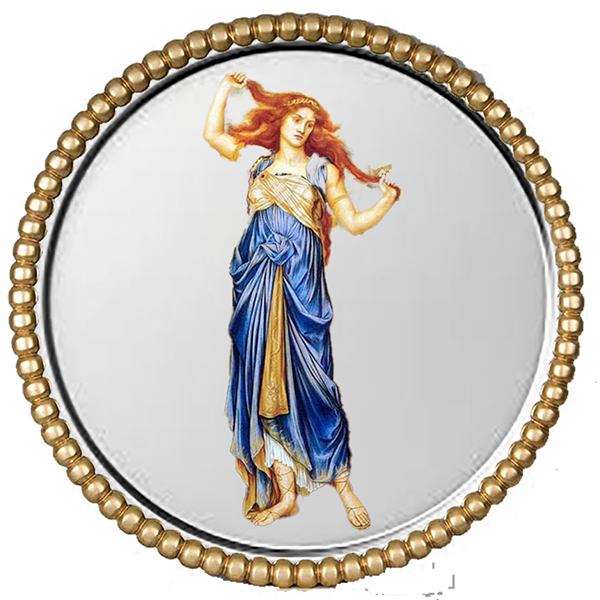 Cassandra of Troy, 1.25 inch Silver Round