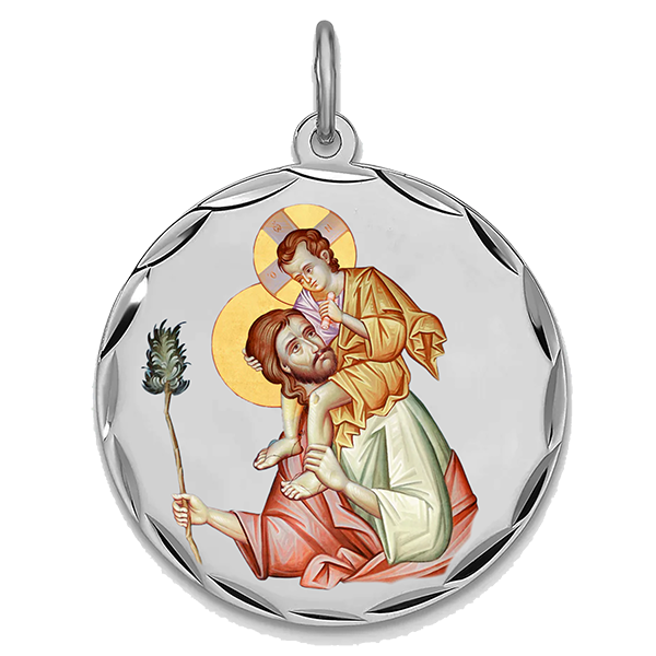 Religious Silver Pendant X